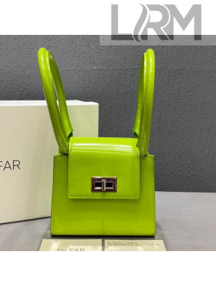 By Far Sabrina Patent Leather Top Handel Bag Lime Green 2020