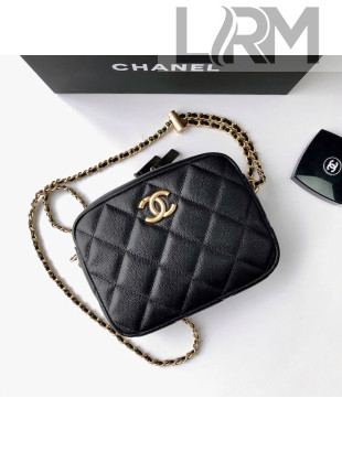 Chanel Lambskin Mini Camera Case AS2856 Black 2021
