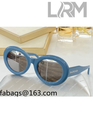 Balenciaga Round Sunglasses BB0073 Blue 2022