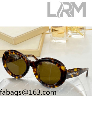 Balenciaga Round Sunglasses BB0073 Brown 2022