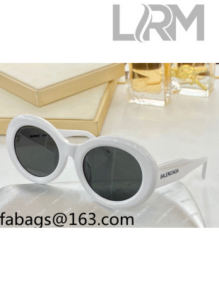 Balenciaga Round Sunglasses BB0073 White 2022