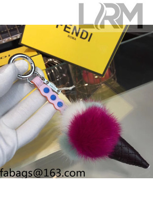 Fendi Ice Cream Bag Charm and Key Holder Black 2021