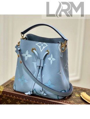 Louis Vuitton Gradient Monogram Leather Neonoe BB Bucket Bag M45709  Summer Blue 2021
