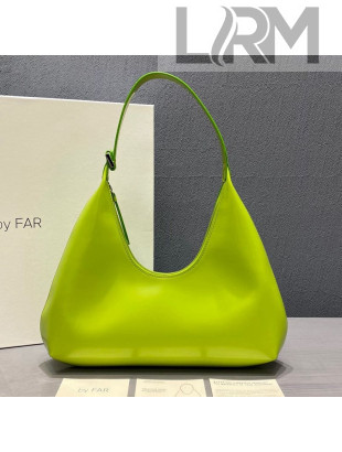 By Far Amber Lime Green Semi Patent Leather Hobo Bag 2020
