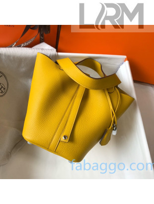 Hermes Picotin Lock Bag 22cm in Togo Calfskin Yellow 2020