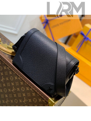 Louis Vuitton Men's New Flap Messenger Bag in Black Taiga Leather M30807 2021