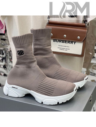 Balenciaga Speed 3.0 Knit Sock Short Boots Grey 2021