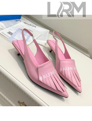 Balenciaga Tassel Slingback Pumps 3cm Pink 2021