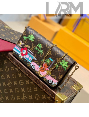 Louis Vuitton Félicie Pochette Mini Bag M80859 Monogram Canvas/Pink For Christmas 2021