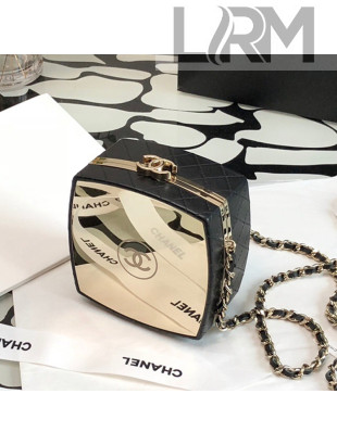 Chanel Mirror & Lambskin Evening Case Bag AP2398 Black/Gold 2021