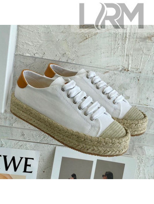 JW Anderson Canvas Espadrille Sneakers White 2021