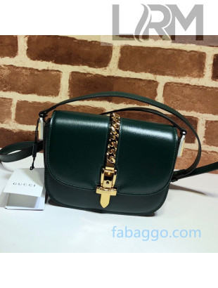 Gucci Sylvie 1969 Mini Shoulder Bag with Chain 615965 Green 2020