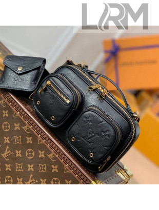 Louis Vuitton Utility Calfskin Crossbody Bag M80450 Black 2021