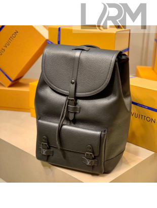 Louis Vuitton Men's Christopher Slim Backpack M58644 Black Leather 2021