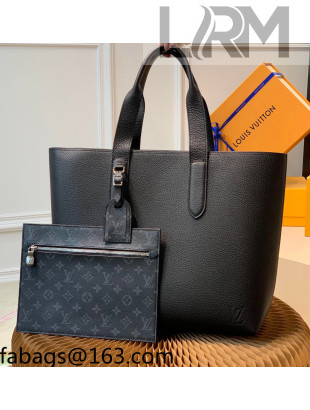 Louis Vuitton Men's Cabas Voyage Tote Bag M52817 Black Leather 2021