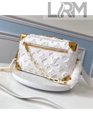Louis Vuitton Mini Soft Trunk Bag in Embroidered Tuffetage Canvas M44480 White 2021