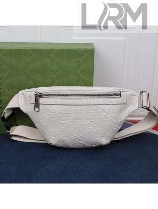 Gucci GG Embossed Belt Bag 658582 White 2021
