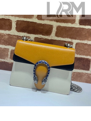 Gucci Dionysus Leather Mini Chain Bag 421970 Orange/White 2021