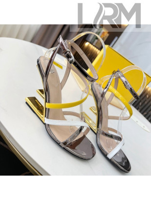 Fendi First F Calfskin Strap Heel 8.5cm Sandals Yellow 2022 