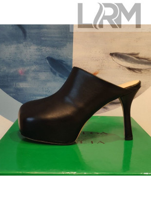 Bottega Veneta The Bold Nappa Leather High Heel Platform Mules Black 2020