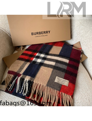 Burberry Check Cashmere Scarf 30x168cm Multicolor 2021 110335
