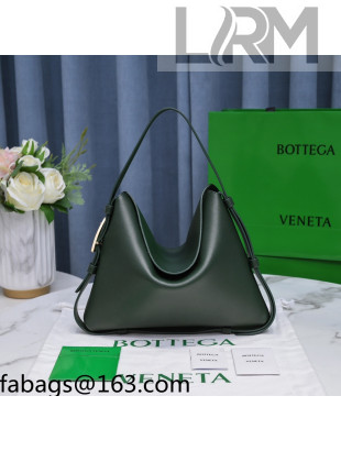 Bottega Veneta Cradle Calfskin Shoulder Bag 680057 Dark Moss Green 2021 