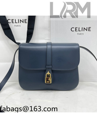Celine Medium Tabou Shoulder Bag in Smooth Calfskin Navy Blue 2021 196583