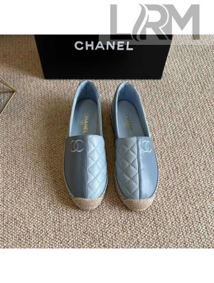 Chanel Patchwork Leather Espadrilles Blue 2022