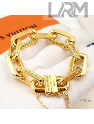 Louis Vuitton LV Edge Medium Bracelet Gold 2021