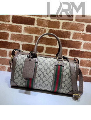 Gucci GG Canvas Duffle Travel Bag 645017 Brown 2021