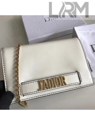 Dior J'ADIOR Wallet On Chain Pouch in Calfskin White 2018