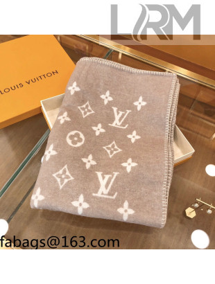 Louis Vuitton Monogram Wool Blanket 140x180cm Beige 2021 110221