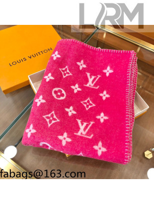 Louis Vuitton Monogram Wool Blanket 140x180cm Pink 2021 110222