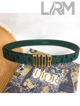Dior Oblique Canvas Belt 2cm/3cm with DIOR Buckle Green 2021