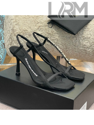 Alexander Wang Satin Strap High Heel Sandals 9.5cm Black 2022