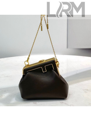 Fendi First Nano Bag Charm in Coffee Brown Nappa Leather 2021 80018S