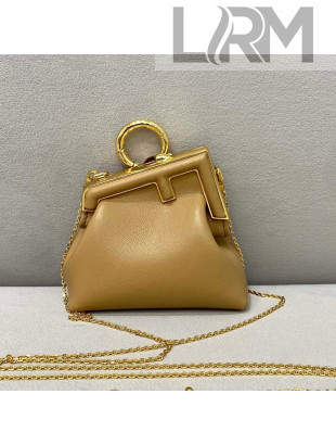 Fendi First Nano Bag Charm in Apricot Nappa Leather 2021 80018S