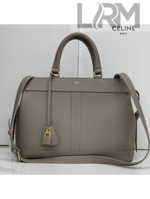Celine Medium Cabas De France Bag in Grained Calfskin Grey 2021