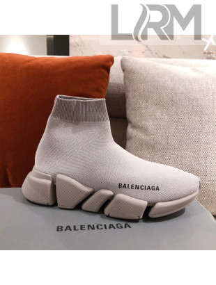 Balenciaga Speed Knit Sock Boot Sneaker Grey 2021 08 ( For Women and Men)