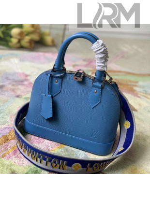 Louis Vuitton Alma BB Bag in Blue Epi Leather M57426 2021