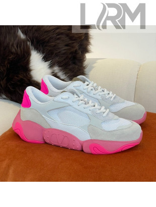 Valentino Mesh Bubbleback Sneakers White/Pink 2022 