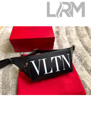 Valentino Men's VLTN Belt Bag 0056 Black/White 2020