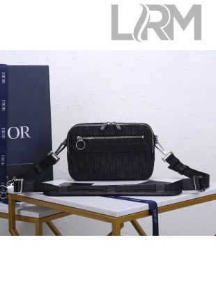 Dior Men's Safari Messenger Bag in Black Dior Oblique Jacquard 2022 93307 06