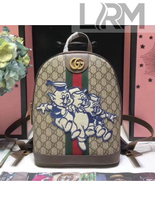 Gucci Ophidia GG Backpack with Pigs Embroidery 552884 2019