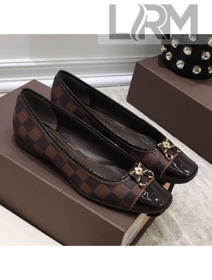 Louis Vuitton Colored Damier Canvas Loafers with Bow Brown 2021
