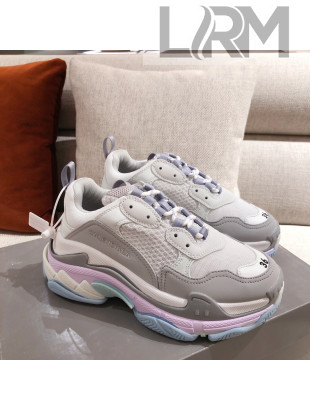 Balenciaga Triple S Sneakers Grey/Purple 2021 07 (For Women and Men)