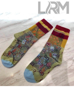 Gucci Flower Print Socks 2022 040185