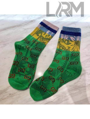 Gucci Flower Print Socks 2022 040187