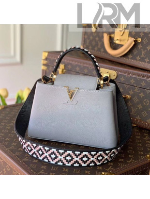 Louis Vuitton Capucines BB with Braided Detail M57218 Grey 2021