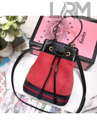 Gucci Ophidia Small Suede Leather Bucket Bag 550621 Red 2018